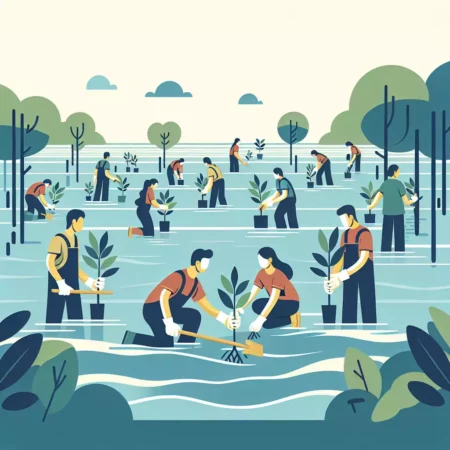 Aksi Bersama: Pelajar dan Mahasiswa Turut Serta Menanam Mangrove