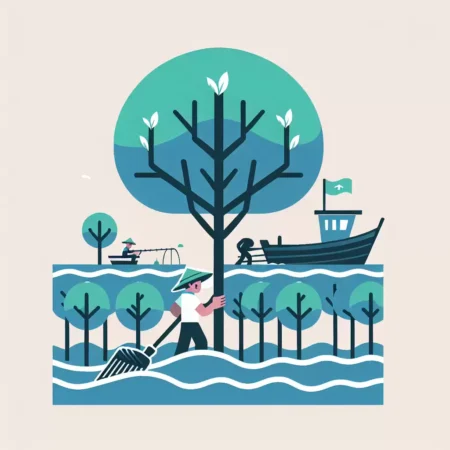 Membantu Nelayan dengan Menanam Mangrove sebagai Penahan Ombak