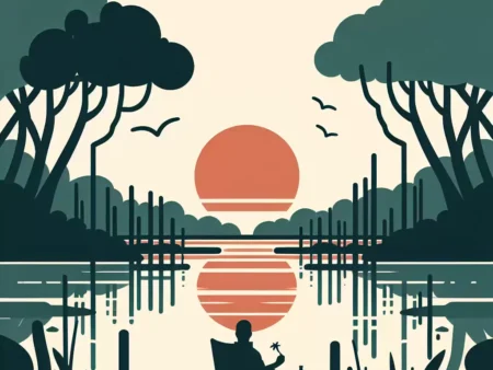 Menikmati Keindahan Sunset di Hutan Mangrove