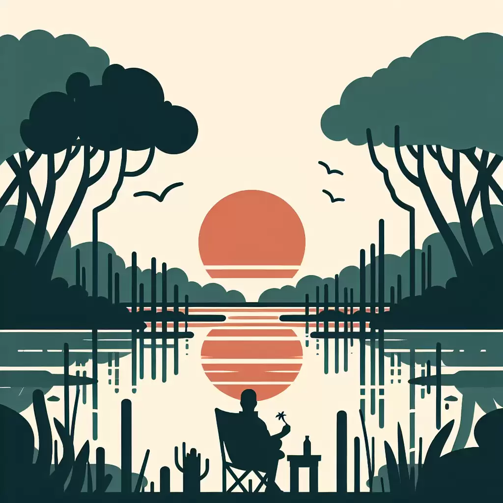 Menikmati Keindahan Sunset di Hutan Mangrove
