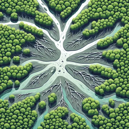 Panorama Eksotis Hutan Mangrove dari Sudut Pandang Drone